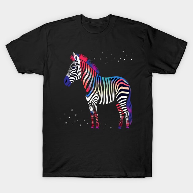 Patriotic Zebra T-Shirt by JH Mart